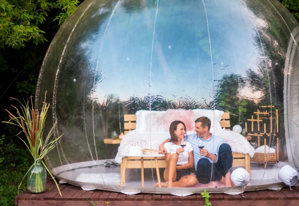 outdoor bubble tent for winter